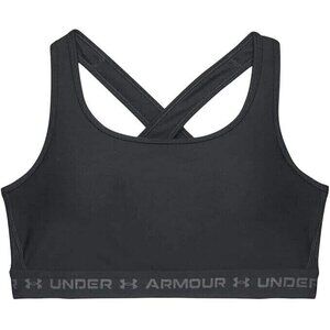 Under Armour Crossback Mid Impact Sports Bra Small Jet Black Women’s Size XL